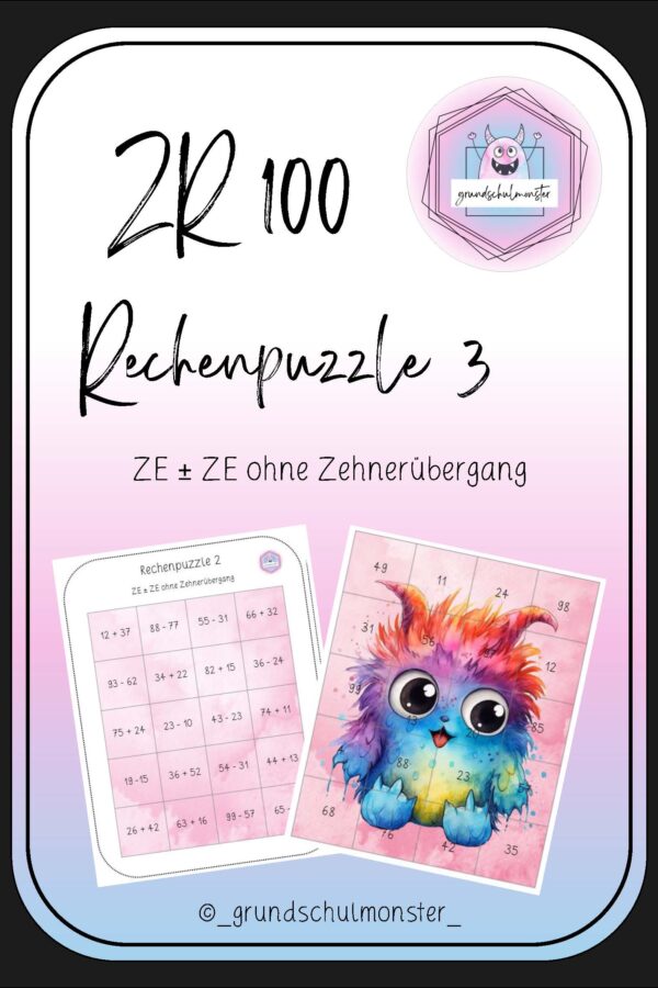 Rechenpuzzle 3 - Zahlenraum 100