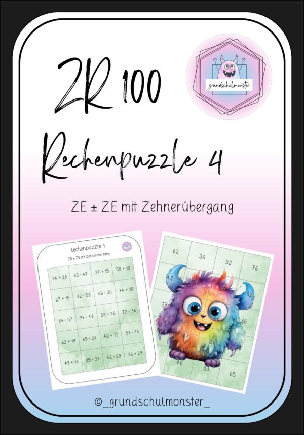 Rechenpuzzle 4 - Zahlenraum 100