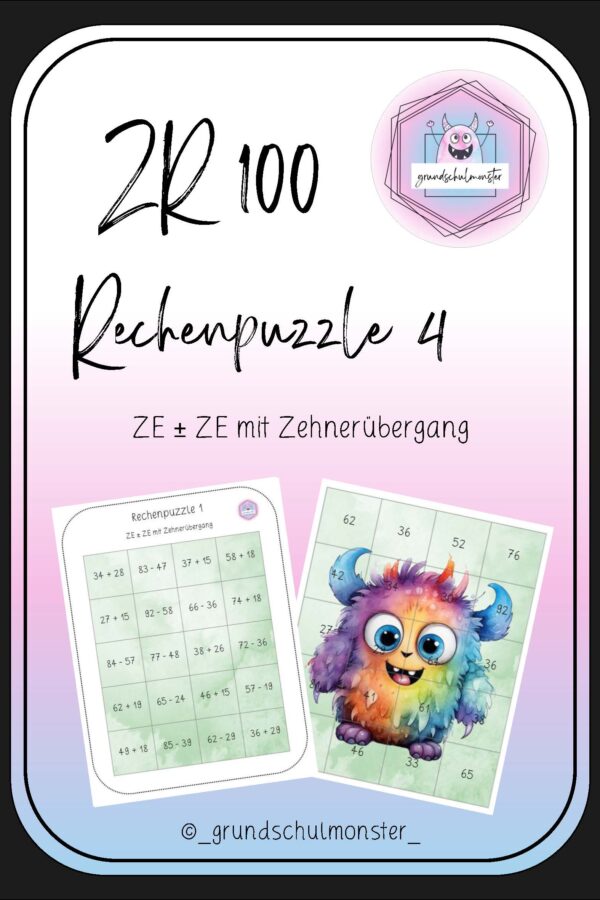 Rechenpuzzle 4 - Zahlenraum 100