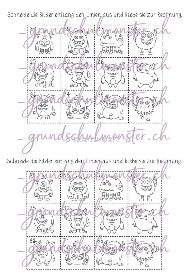 Rechenschnipsel_ZR100_1_Seite_04 Rechenschnipsel 1 - ZZ±ZE / ZE±ZZ