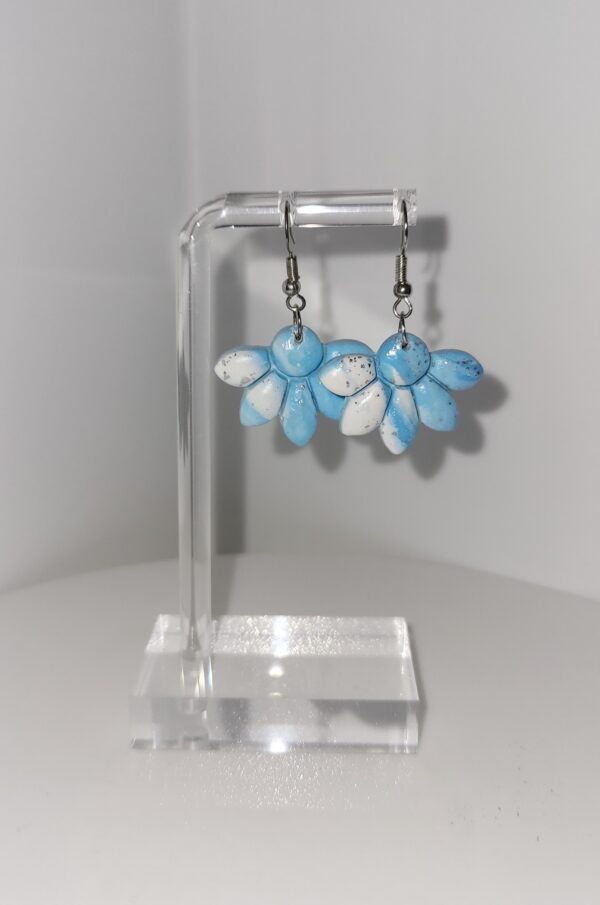 Blume - hellblau marmoriert