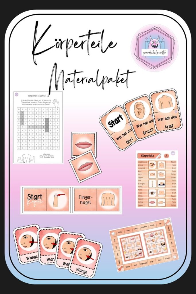 Materialpaket Körperteile