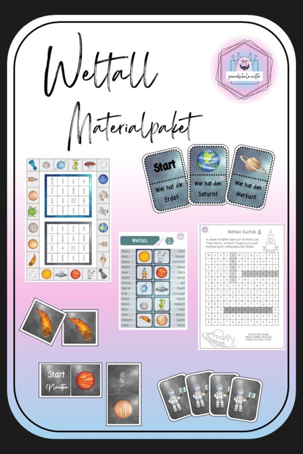 Materialpaket Thema Weltall