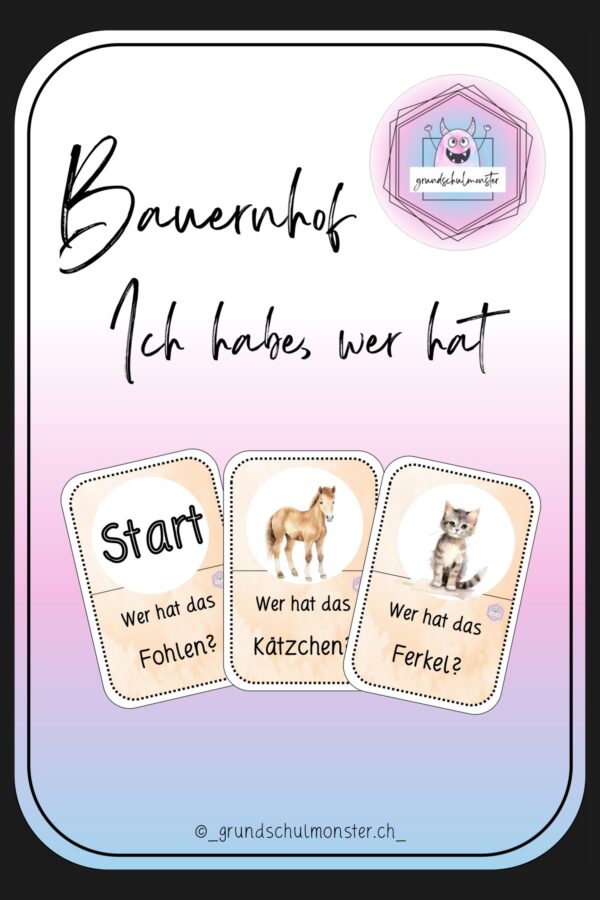 Spiel_Ich habe, wer hat_Bauernhoftiere_seite_1_web Materialpaket Thema Bauernhof