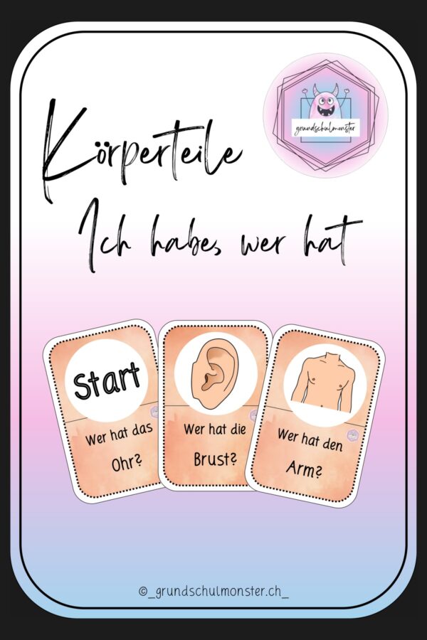Materialpaket Körperteile