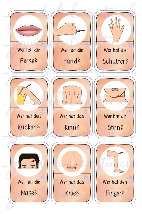 Spiel_Ich habe, wer hat_Körperteile_seite_4_web Körperteile - Spiel "Ich habe, wer hat"