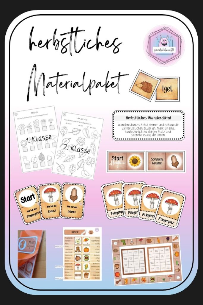 Herbstliches Materialpaket - 1. & 2. Klasse
