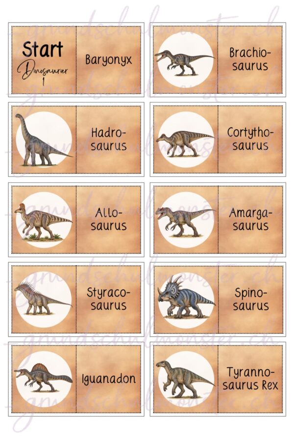 Domino_Dinosaurier_seite_3_web Dinosaurier & Flugsaurier - Domino