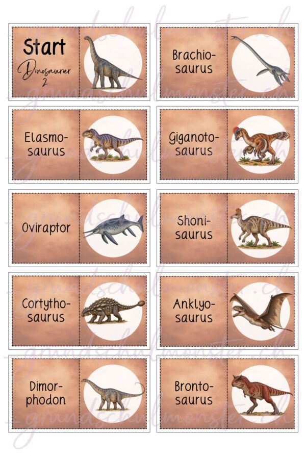 Domino_Dinosaurier_seite_6_web Dinosaurier & Flugsaurier - Domino