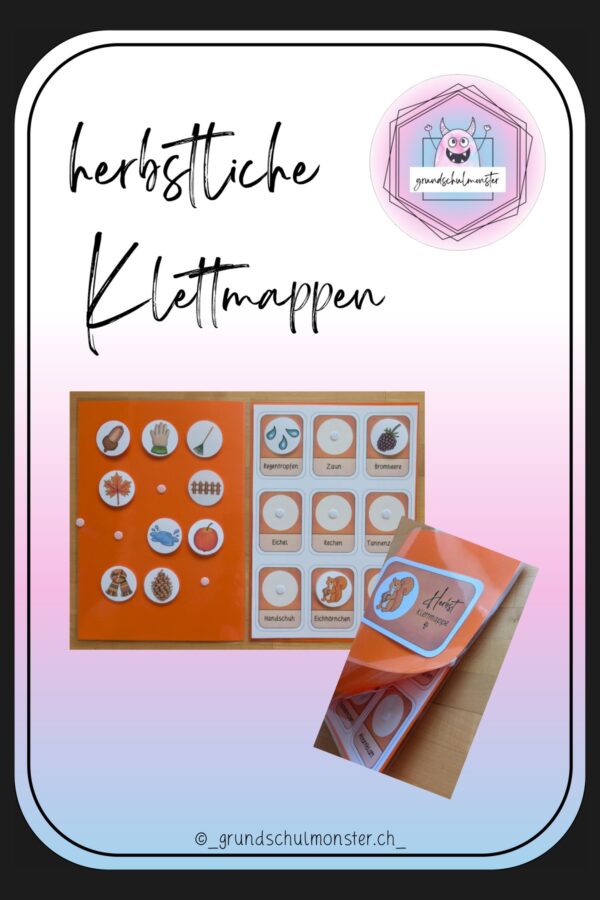 Herbstliche Klettmappen 1. & 2. Klasse