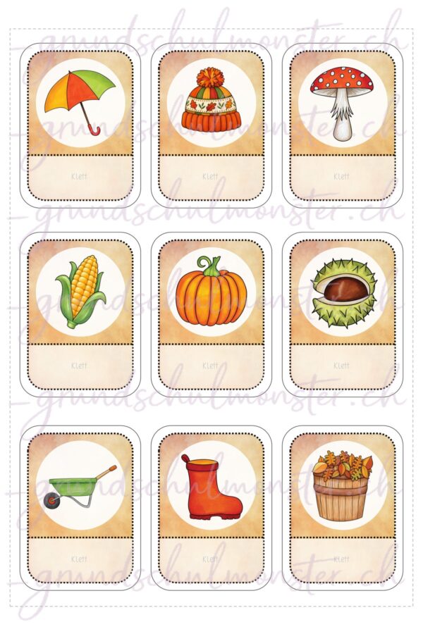 Herbstliche Klettmappen 1. & 2. Klasse