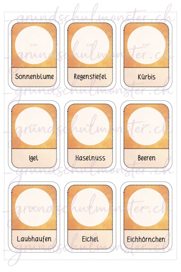 Herbstliche Klettmappen 1. & 2. Klasse