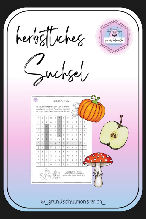 Herbstliches Suchsel - 1. & 2. Klasse