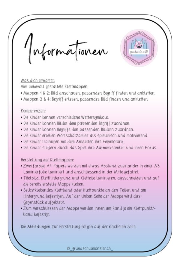 Wetter - Klettmappen