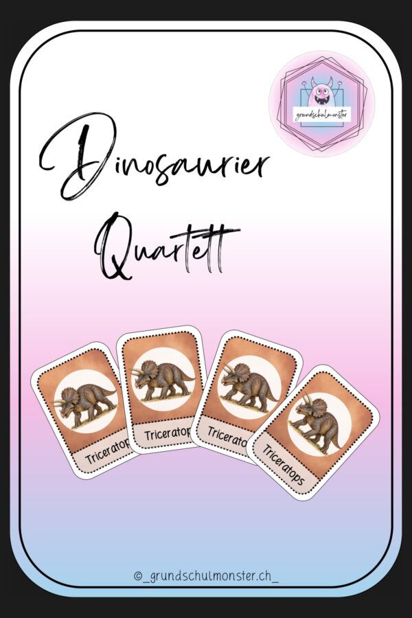 Quartett_Dinosaurier_seite_1_web Materialpaket Dinosaurier, Flugsaurier & Meeresreptilien