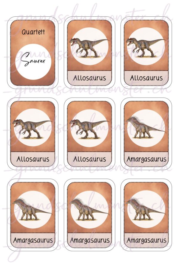 Dinosaurier - Quartett