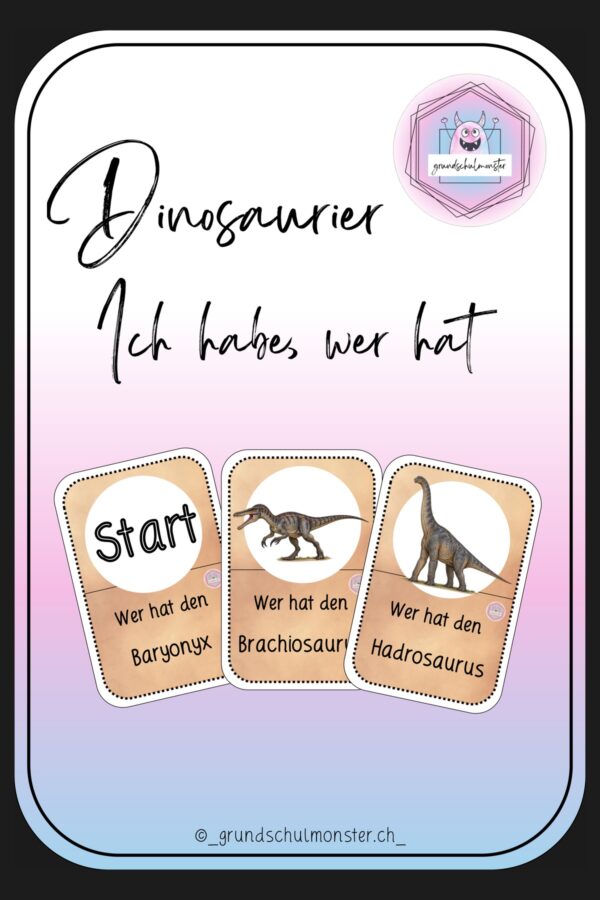 Spiel_Ich habe, wer hat_Dinosaurier_2_seite_1_web Materialpaket Dinosaurier, Flugsaurier & Meeresreptilien
