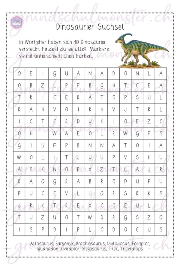 Dinosaurier, Flugsaurier & Meeresreptilien - Suchsel