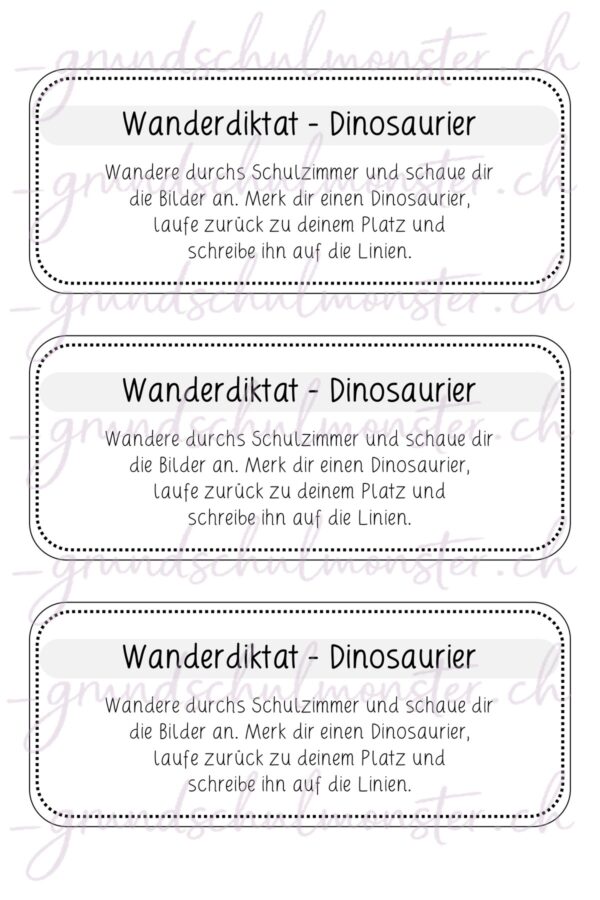Dinosaurier - Wanderdiktat