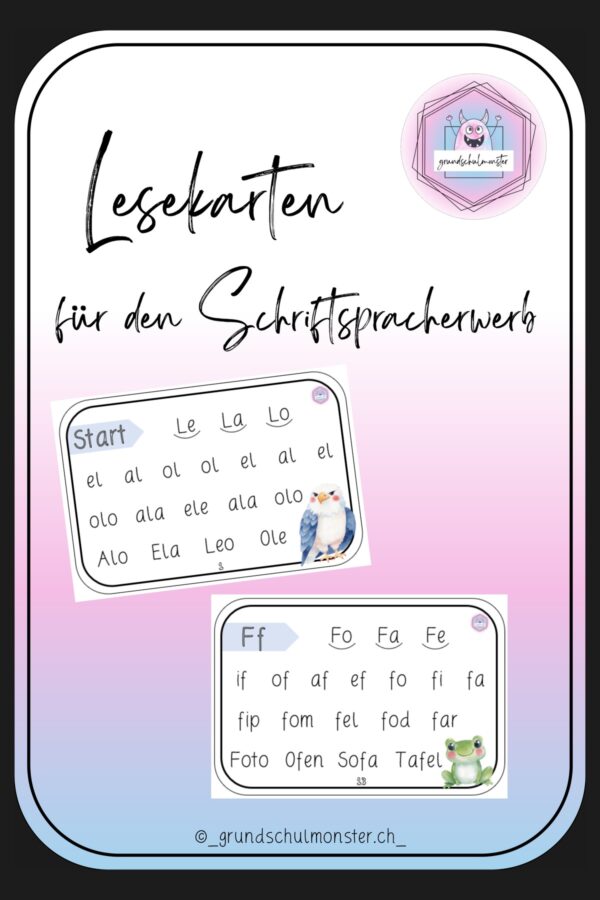 Lesekarten_seite_1_web Materialpaket Lesen - Schriftspracherwerb