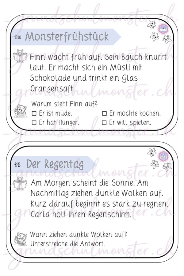 Monstermässiges Lesetraining - Schriftspracherwerb